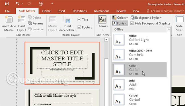 Learn about Slide Master view in PowerPoint 2016 Picture 19