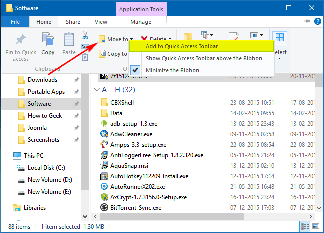 Learn about the Quick Access Toolbar on Windows 10 Picture 12