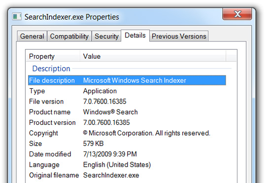 Learn about the SearchIndexer.exe process and why it works Picture 3