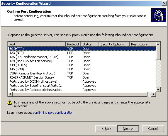 Learn about the Security Configuration Wizard in Exchange Server 2007 - Part 1 Picture 14