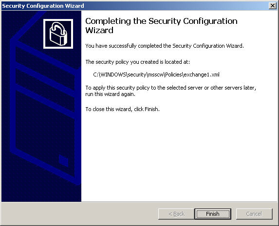 Learn about the Security Configuration Wizard in Exchange Server 2007 - Part 1 Picture 27