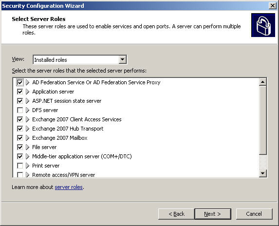 Learn about the Security Configuration Wizard in Exchange Server 2007 - Part 1 Picture 6