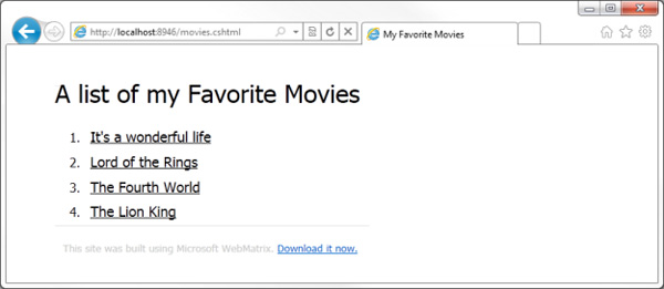 Learn about WebMatrix - part 2 Picture 4