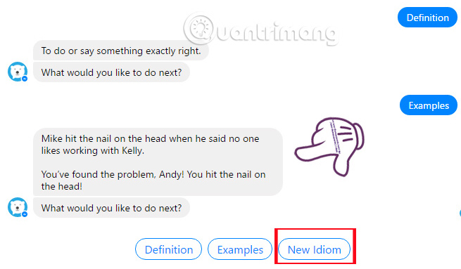 Learn interesting English idioms right on Facebook Messenger Picture 8