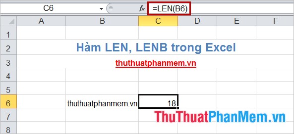 LEN () and LENB () functions in Excel Picture 3