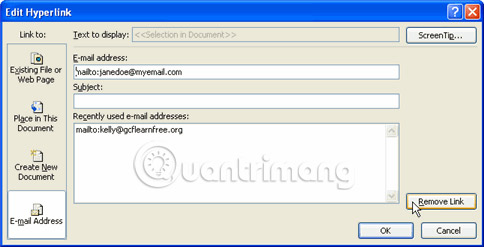 Lesson 20: Working with Hyperlinks Picture 4