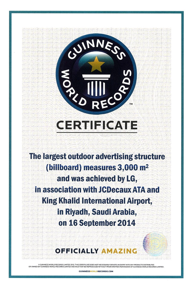 LG G3 set a record with 3000 m2 billboards Picture 2