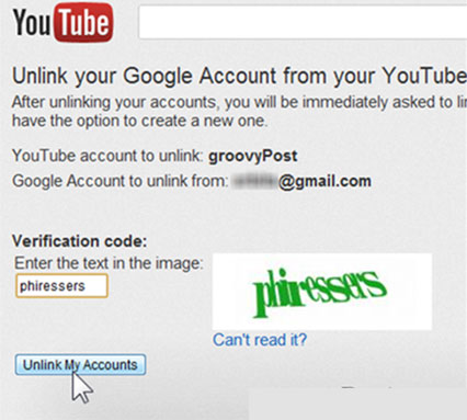 Link a YouTube account to a New Google account Picture 5