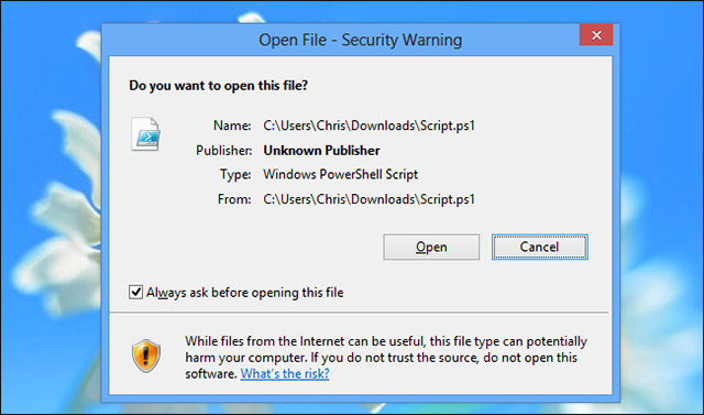 List of some types of files that are potentially dangerous on Windows Picture 3