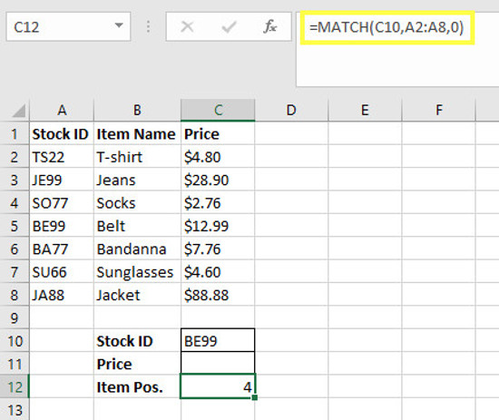 Look up data in Excel tables: Replace VLOOKUP with INDEX and MATCH ...