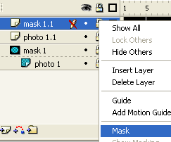 Macromedia Flash - Create photo album using mask technique Picture 13