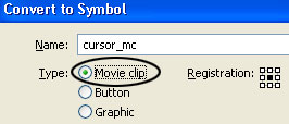 Macromedia Flash - Customize cursor Picture 4