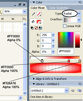 Macromedia Flash - Making fireworks effects Picture 6