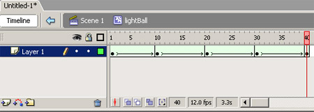 Macromedia Flash - Text effect: light ball Picture 15