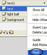 Macromedia Flash - Text effect: light ball Picture 19
