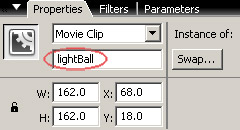 Macromedia Flash - Text effect: light ball Picture 8