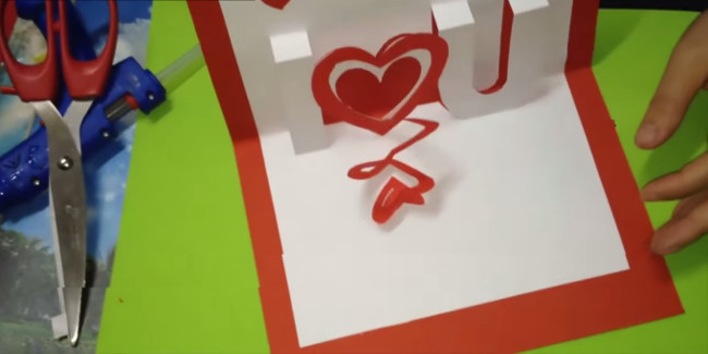Make 3D embossed cards for lovers on Valentine's Day Picture 4