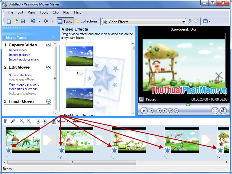 Make videos, photo albums with Windows Movie Maker - TipsMake.com