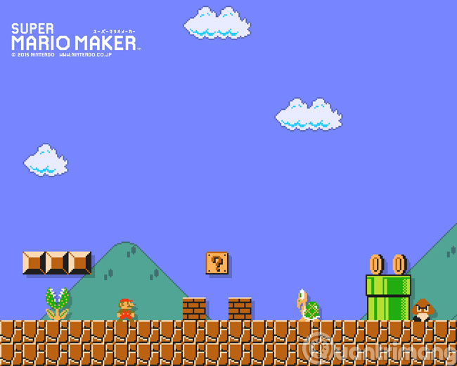 Making Mario game wallpaper for computers, phones in 5 steps Picture 5