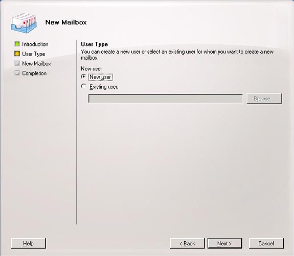 Manage mailboxes in Exchange Server 2007 Picture 3