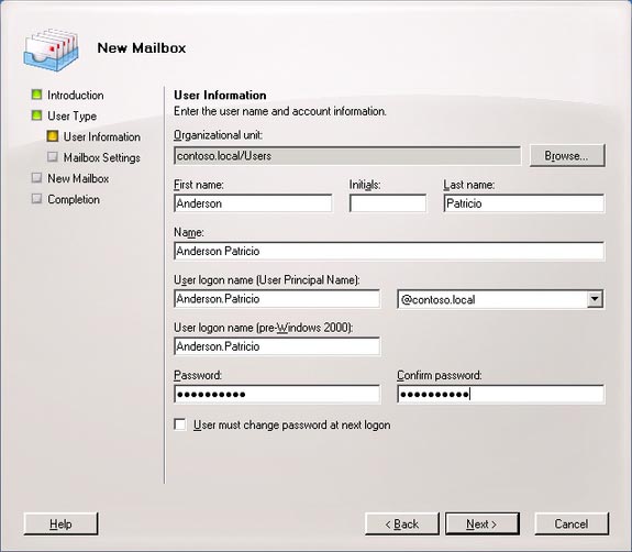 Manage mailboxes in Exchange Server 2007 Picture 4