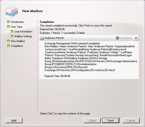 Manage mailboxes in Exchange Server 2007 Picture 7