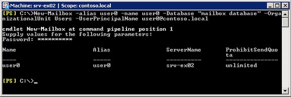 Manage mailboxes in Exchange Server 2007 Picture 8