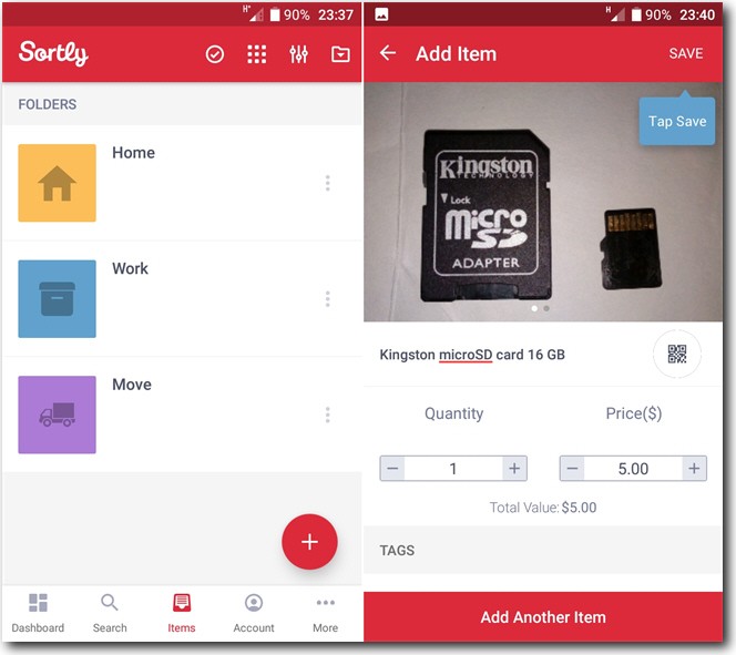 Manage warehouses with Sortly on the phone Picture 1