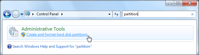 Manage Windows hard drive partitions without software Picture 1