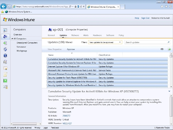 Managing computers with Windows Intune - Part 3: Managing computers and upgrading Picture 27