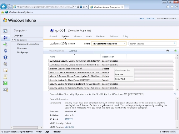 Managing computers with Windows Intune - Part 3: Managing computers and upgrading Picture 28
