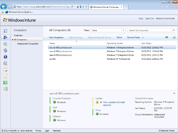 Managing computers with Windows Intune - Part 3: Managing computers and upgrading Picture 3