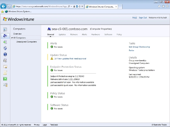 Managing computers with Windows Intune - Part 3: Managing computers and upgrading Picture 4