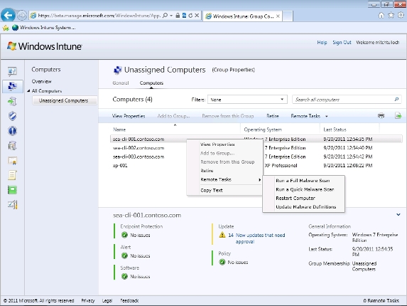 Managing computers with Windows Intune - Part 3: Managing computers and upgrading Picture 9