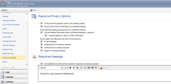Managing Resource Mailboxes in Exchange Server 2007 (Part 2) Picture 6