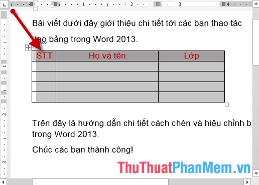 Manipulating tables in Word Picture 5