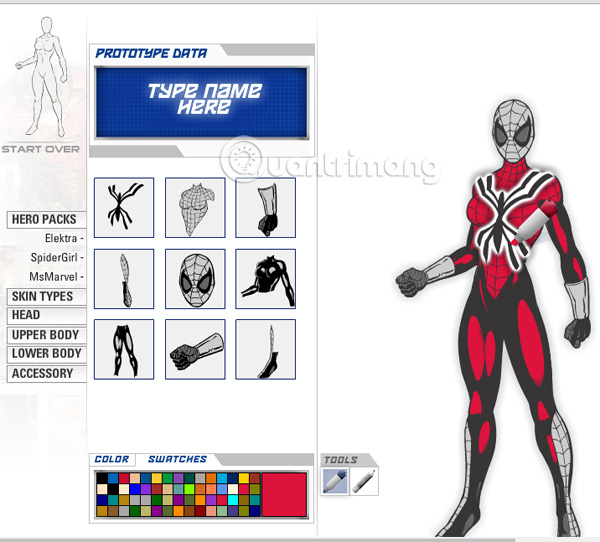 Manually create a Facebook Avatar image with 5 online applications Picture 8