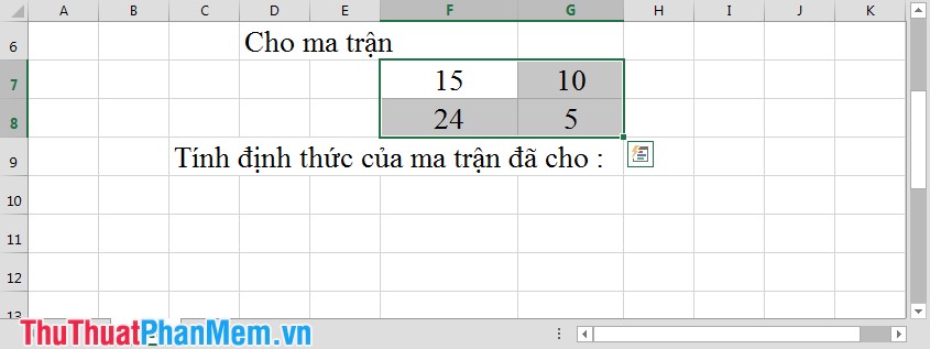Matrix functions in Excel Picture 4