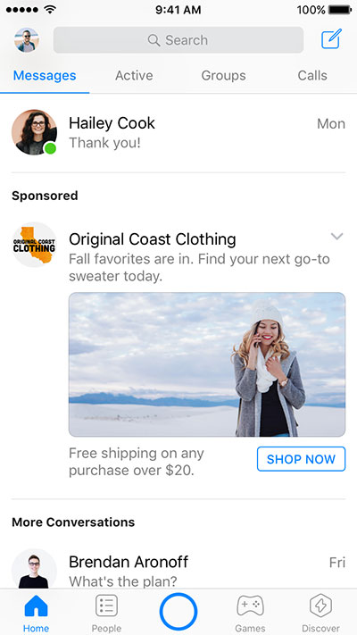 Mental preparation Facebook Messenger will have more ads Picture 1