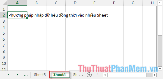 Method to enter data simultaneously into multiple sheets Picture 11