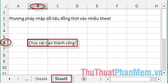 Method to enter data simultaneously into multiple sheets