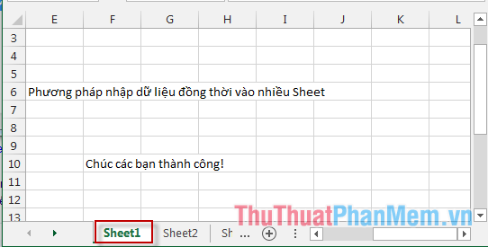 Method to enter data simultaneously into multiple sheets Picture 16
