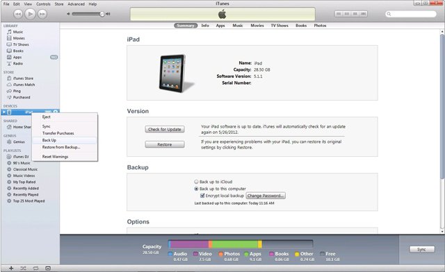 Methods for data backup on iPad Picture 2