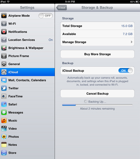Methods for data backup on iPad Picture 6