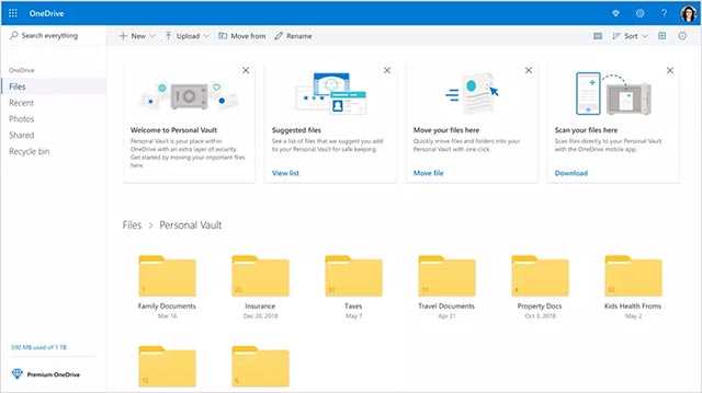 Microsoft added new security features to OneDrive, folder protection with 2FA Picture 2