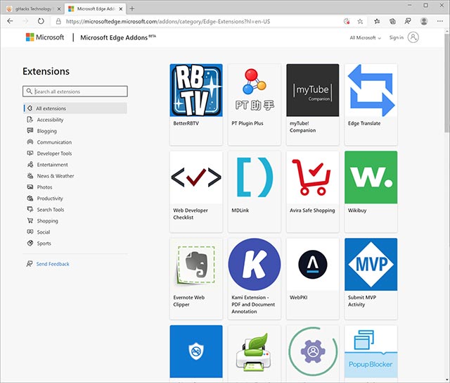 Microsoft Edge Addons Store has more than 1000 new addons after 2 ...