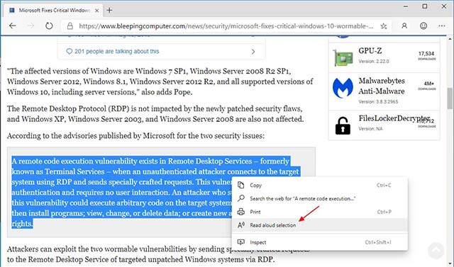 Microsoft Edge can now read web content with 24 different voice styles Picture 3