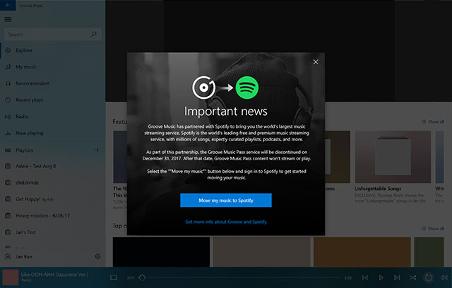 Microsoft Groove Music is dead Picture 1
