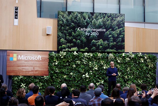 Microsoft has committed to a roadmap of 'recovering' CO2 emissions from business operations since 1975 Picture 1
