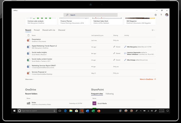 Microsoft launched a new Office 10 application for Windows 10 on the Store, completely free Picture 2